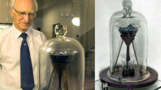 La historia detrás del experimento científico más longevo del mundo: el embudo y la gota de brea<em></em>